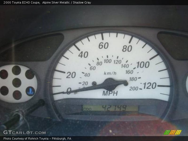Alpine Silver Metallic / Shadow Gray 2000 Toyota ECHO Coupe