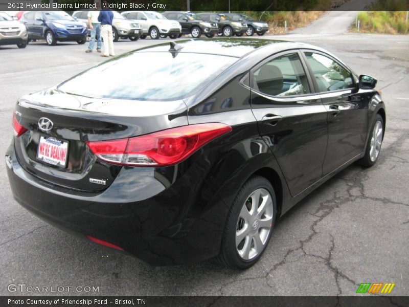 Midnight Black / Gray 2012 Hyundai Elantra Limited