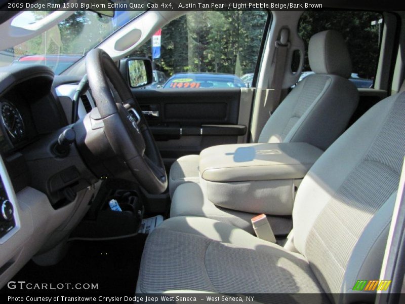 Austin Tan Pearl / Light Pebble Beige/Bark Brown 2009 Dodge Ram 1500 Big Horn Edition Quad Cab 4x4