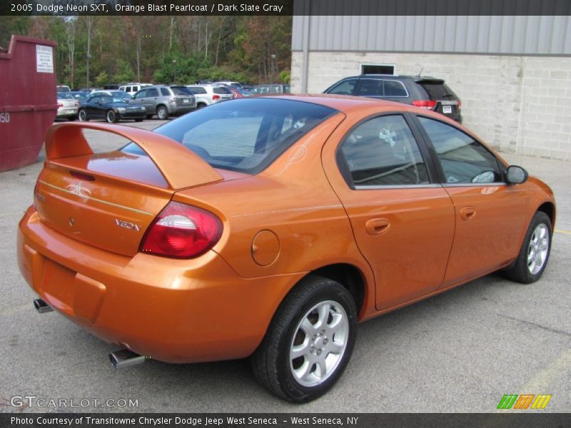 Orange Blast Pearlcoat / Dark Slate Gray 2005 Dodge Neon SXT