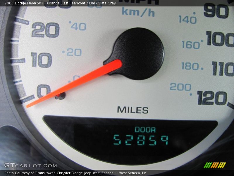 Orange Blast Pearlcoat / Dark Slate Gray 2005 Dodge Neon SXT