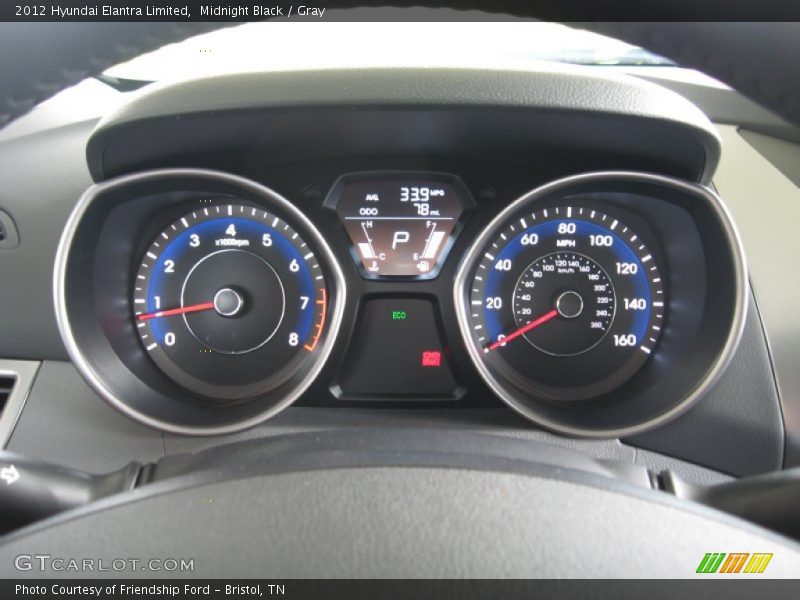  2012 Elantra Limited Limited Gauges
