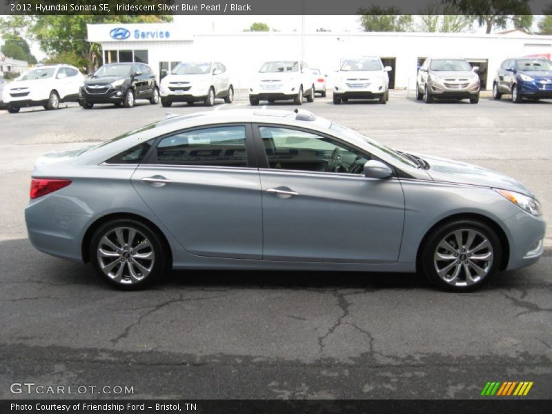 Iridescent Silver Blue Pearl / Black 2012 Hyundai Sonata SE