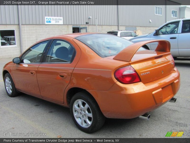 Orange Blast Pearlcoat / Dark Slate Gray 2005 Dodge Neon SXT