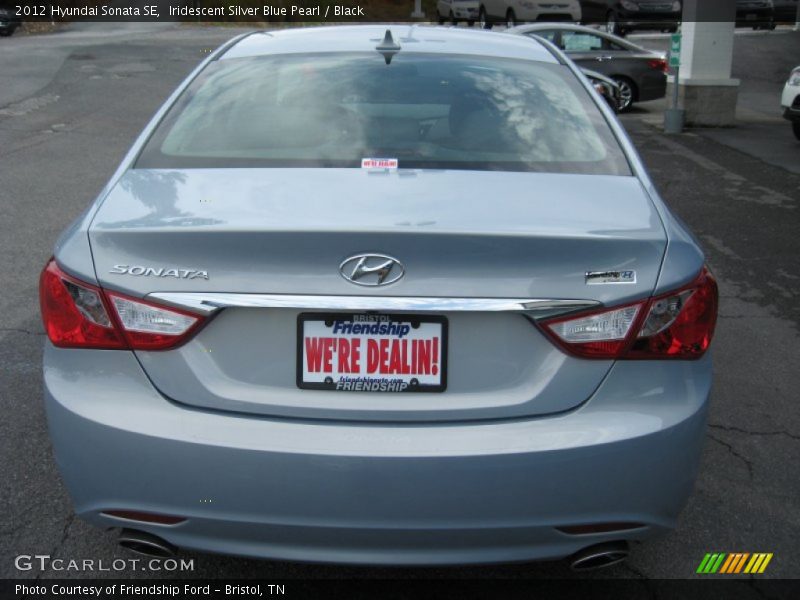 Iridescent Silver Blue Pearl / Black 2012 Hyundai Sonata SE