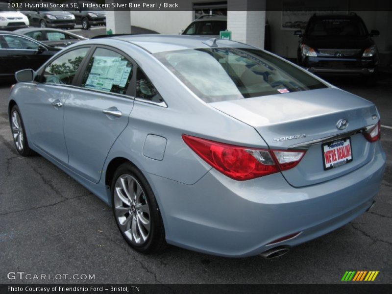 Iridescent Silver Blue Pearl / Black 2012 Hyundai Sonata SE