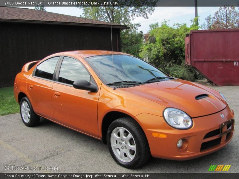 Orange Blast Pearlcoat / Dark Slate Gray 2005 Dodge Neon SXT