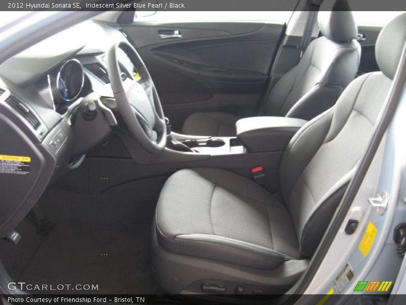 Iridescent Silver Blue Pearl / Black 2012 Hyundai Sonata SE