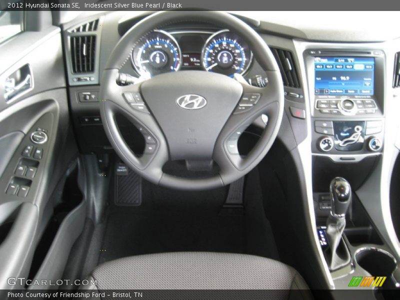 Iridescent Silver Blue Pearl / Black 2012 Hyundai Sonata SE