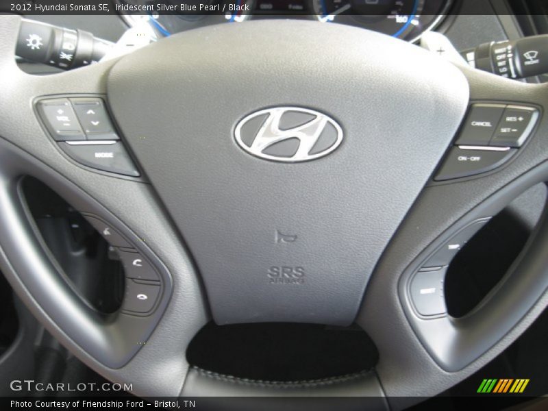Iridescent Silver Blue Pearl / Black 2012 Hyundai Sonata SE