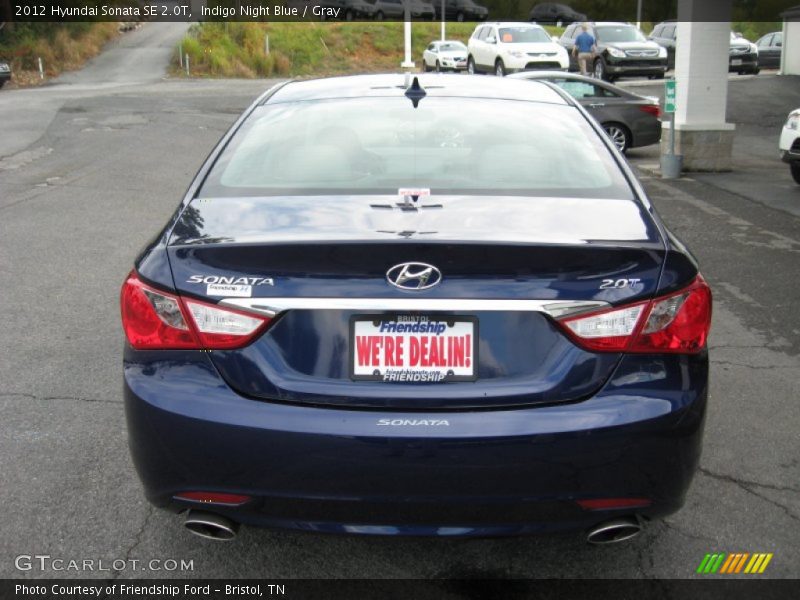 Indigo Night Blue / Gray 2012 Hyundai Sonata SE 2.0T