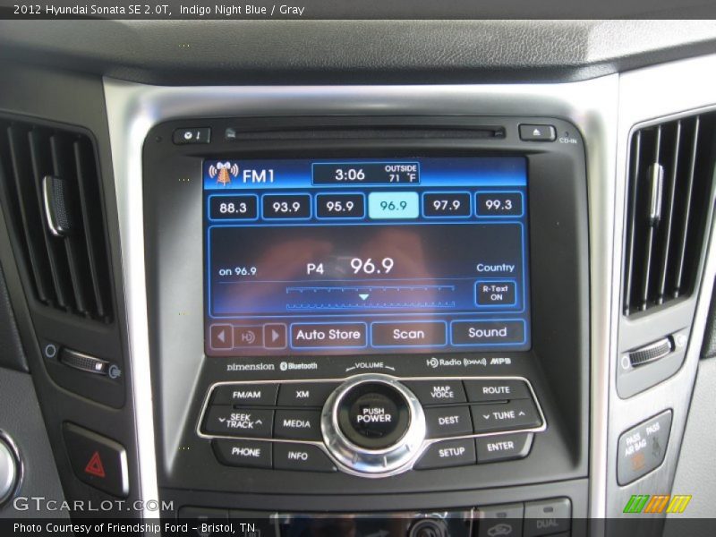 Controls of 2012 Sonata SE 2.0T
