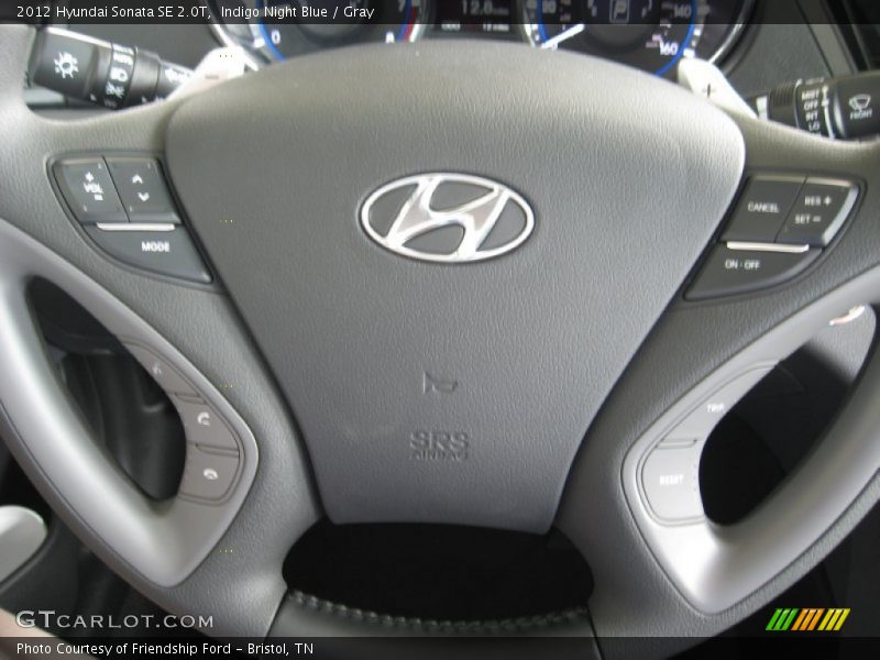 Indigo Night Blue / Gray 2012 Hyundai Sonata SE 2.0T