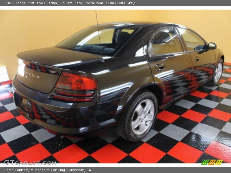 Brilliant Black Crystal Pearl / Dark Slate Gray 2003 Dodge Stratus SXT Sedan