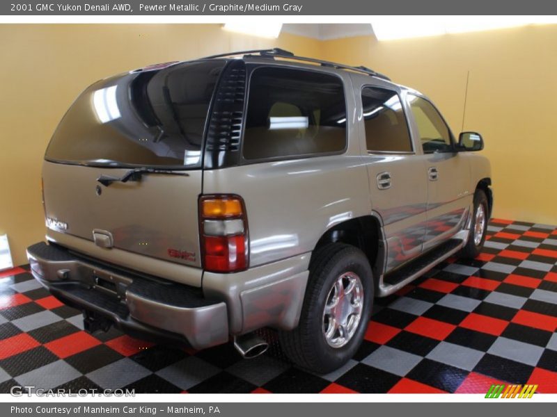 Pewter Metallic / Graphite/Medium Gray 2001 GMC Yukon Denali AWD