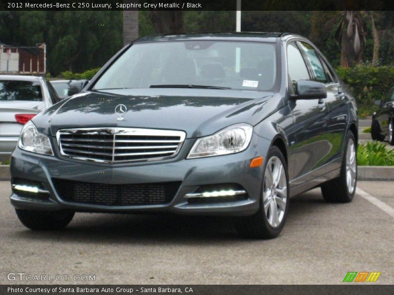 Sapphire Grey Metallic / Black 2012 Mercedes-Benz C 250 Luxury