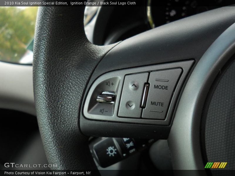 Ignition Orange / Black Soul Logo Cloth 2010 Kia Soul Ignition Special Edition