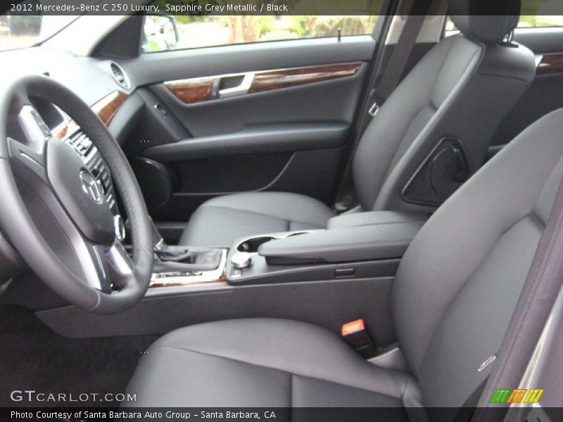 Sapphire Grey Metallic / Black 2012 Mercedes-Benz C 250 Luxury