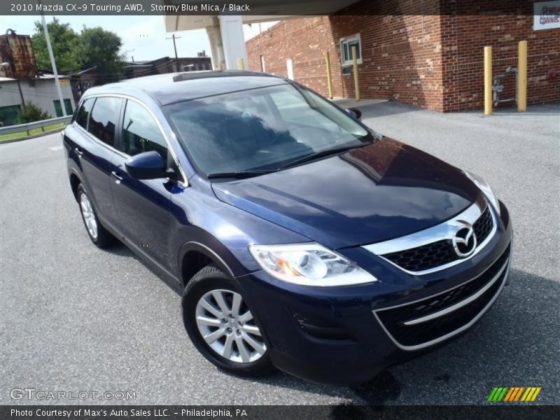 Stormy Blue Mica / Black 2010 Mazda CX-9 Touring AWD