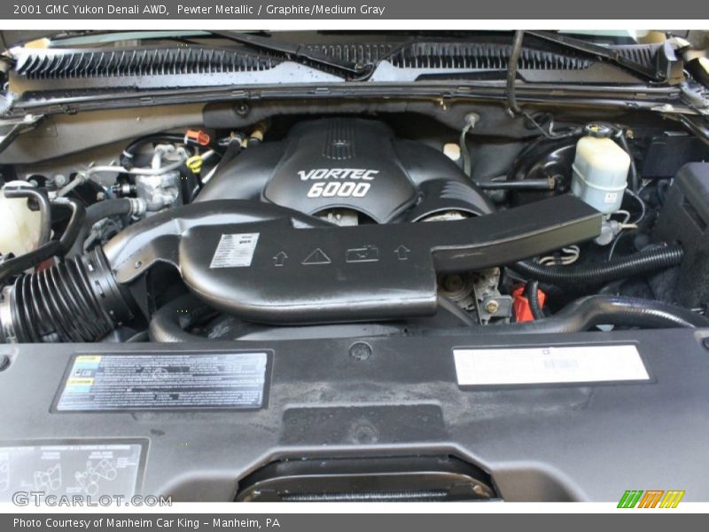 Pewter Metallic / Graphite/Medium Gray 2001 GMC Yukon Denali AWD