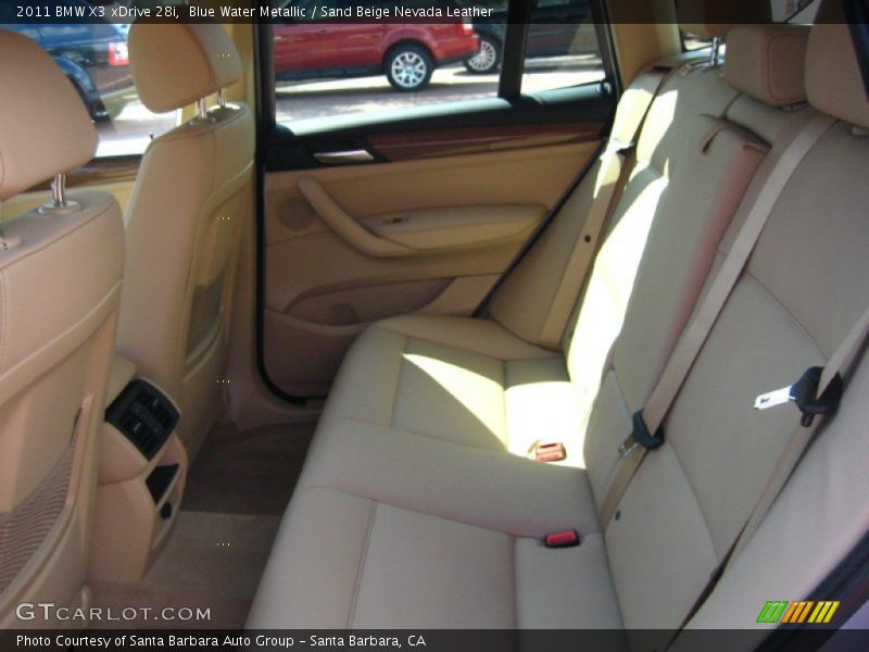 Blue Water Metallic / Sand Beige Nevada Leather 2011 BMW X3 xDrive 28i