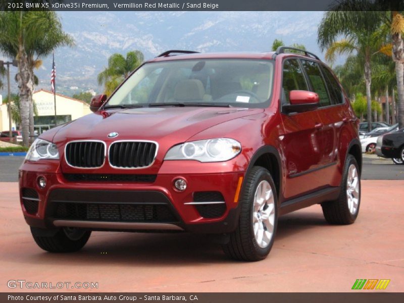 Vermillion Red Metallic / Sand Beige 2012 BMW X5 xDrive35i Premium