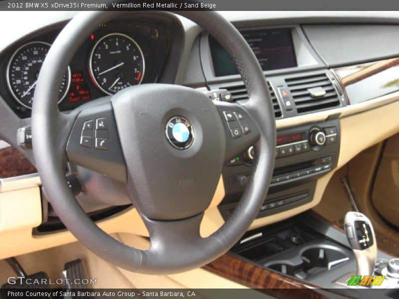 Vermillion Red Metallic / Sand Beige 2012 BMW X5 xDrive35i Premium