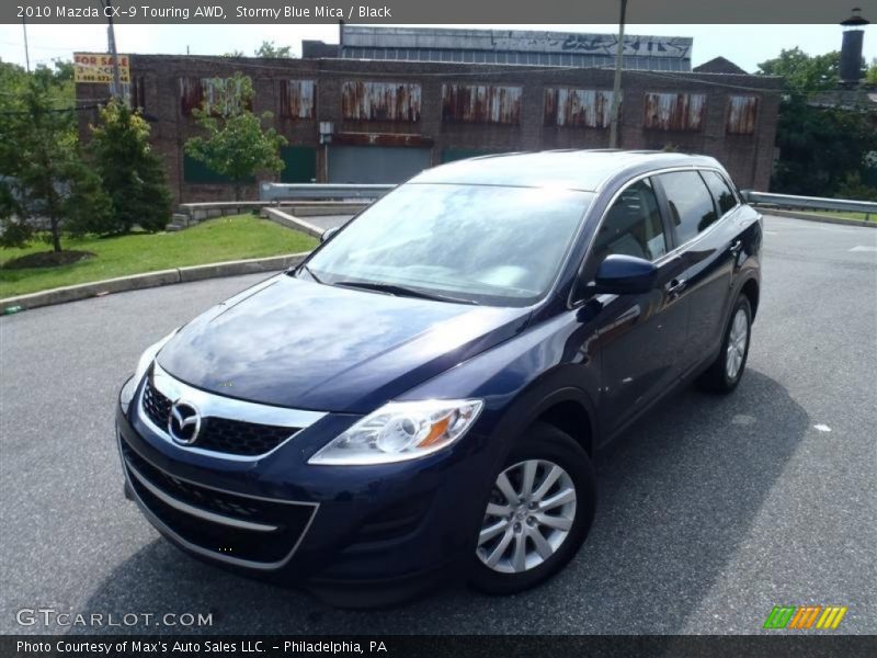Stormy Blue Mica / Black 2010 Mazda CX-9 Touring AWD