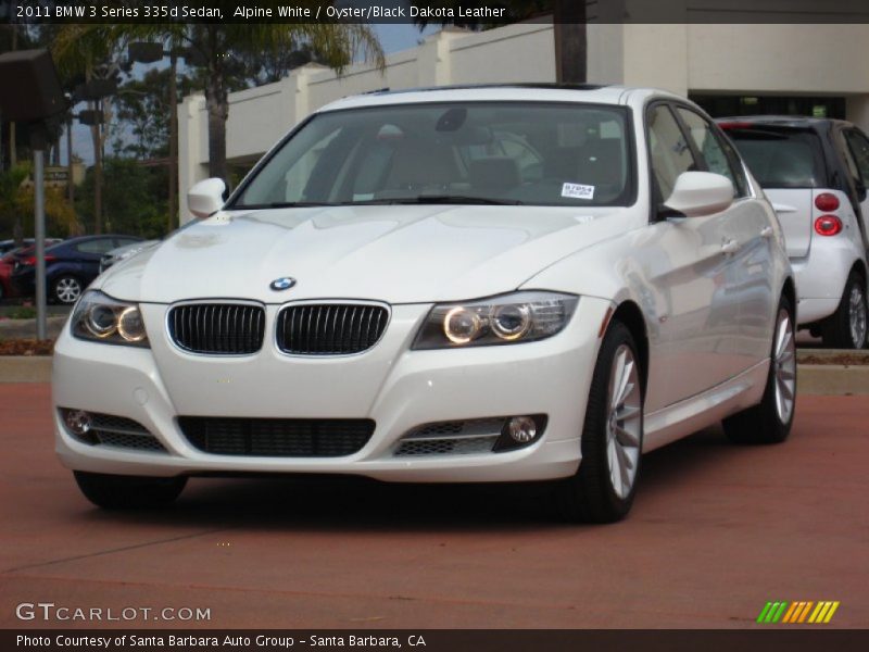 Alpine White / Oyster/Black Dakota Leather 2011 BMW 3 Series 335d Sedan