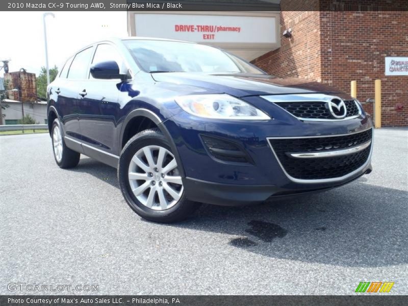 Stormy Blue Mica / Black 2010 Mazda CX-9 Touring AWD