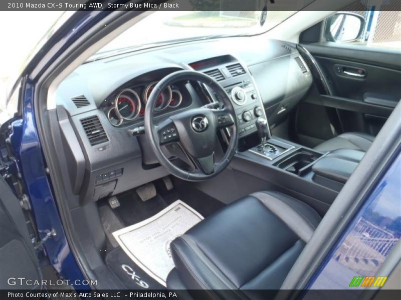 Stormy Blue Mica / Black 2010 Mazda CX-9 Touring AWD