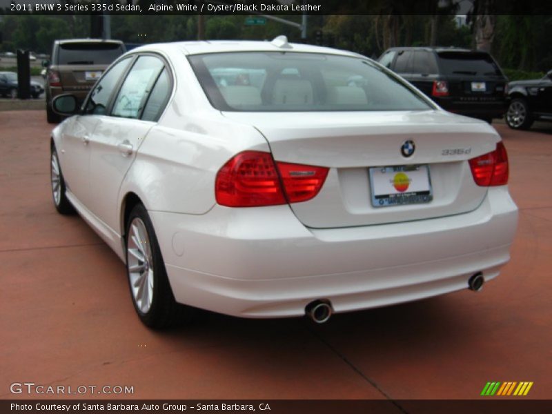 Alpine White / Oyster/Black Dakota Leather 2011 BMW 3 Series 335d Sedan