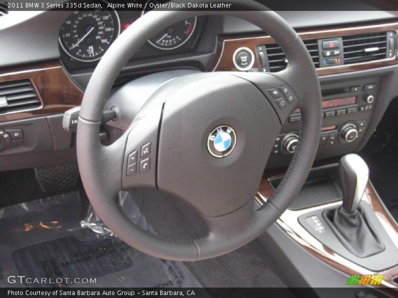 Alpine White / Oyster/Black Dakota Leather 2011 BMW 3 Series 335d Sedan