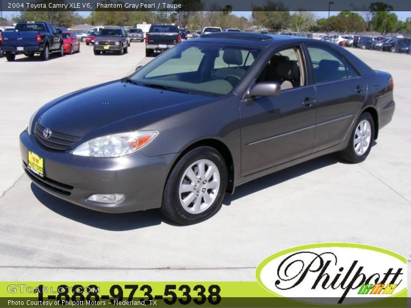 Phantom Gray Pearl / Taupe 2004 Toyota Camry XLE V6