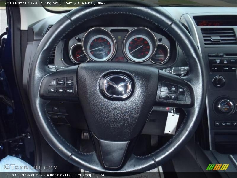 Stormy Blue Mica / Black 2010 Mazda CX-9 Touring AWD