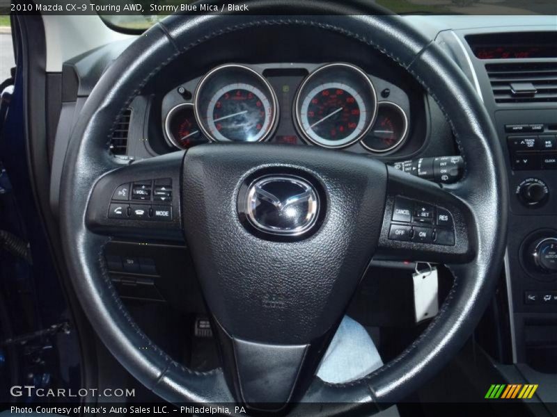 Stormy Blue Mica / Black 2010 Mazda CX-9 Touring AWD