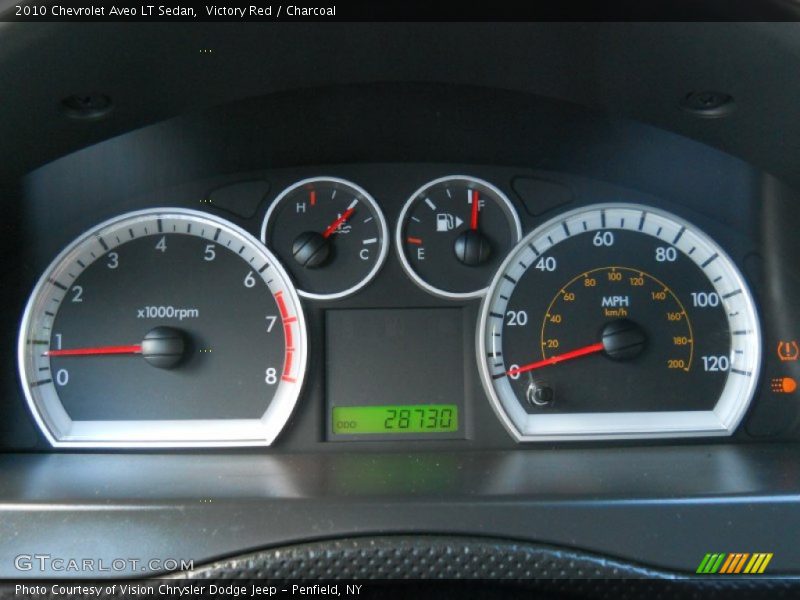 Victory Red / Charcoal 2010 Chevrolet Aveo LT Sedan