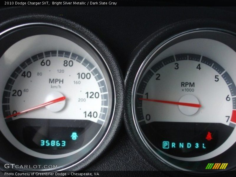 Bright Silver Metallic / Dark Slate Gray 2010 Dodge Charger SXT