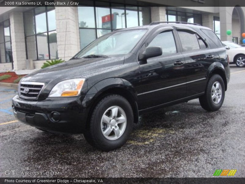 Ebony Black / Gray 2008 Kia Sorento LX