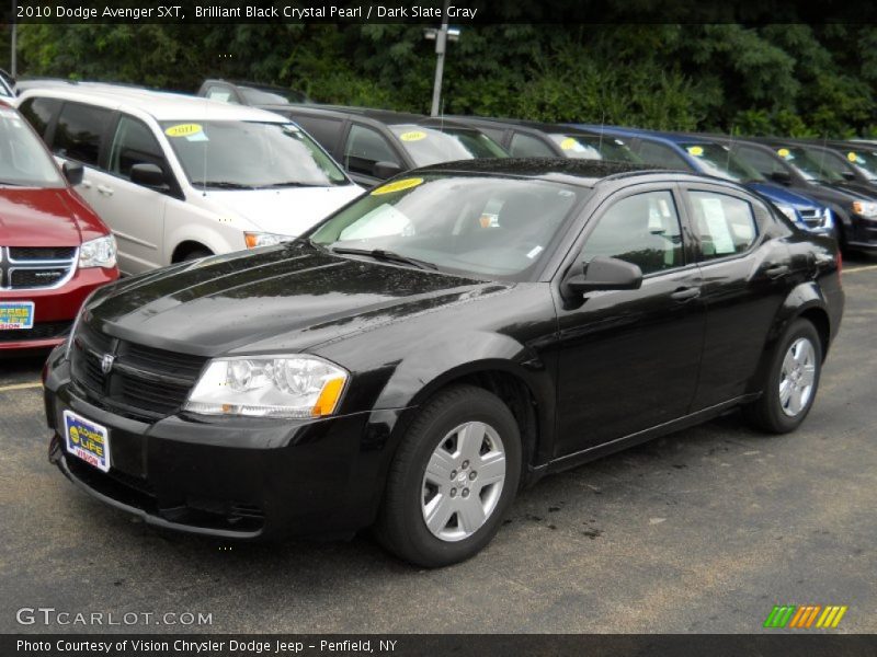 Brilliant Black Crystal Pearl / Dark Slate Gray 2010 Dodge Avenger SXT
