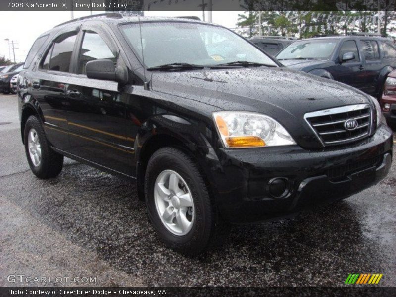 Ebony Black / Gray 2008 Kia Sorento LX