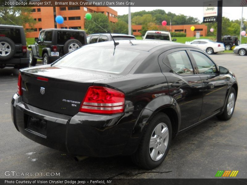 Brilliant Black Crystal Pearl / Dark Slate Gray 2010 Dodge Avenger SXT