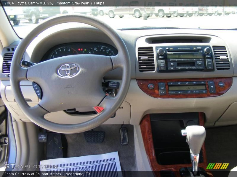 Phantom Gray Pearl / Taupe 2004 Toyota Camry XLE V6