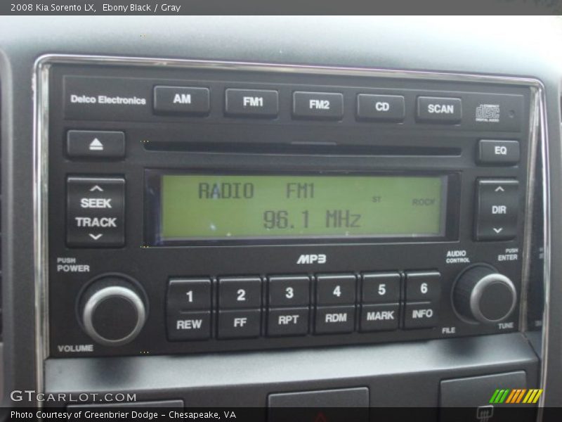 Ebony Black / Gray 2008 Kia Sorento LX