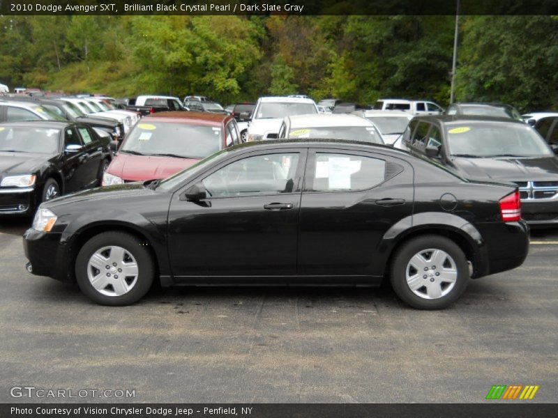 Brilliant Black Crystal Pearl / Dark Slate Gray 2010 Dodge Avenger SXT