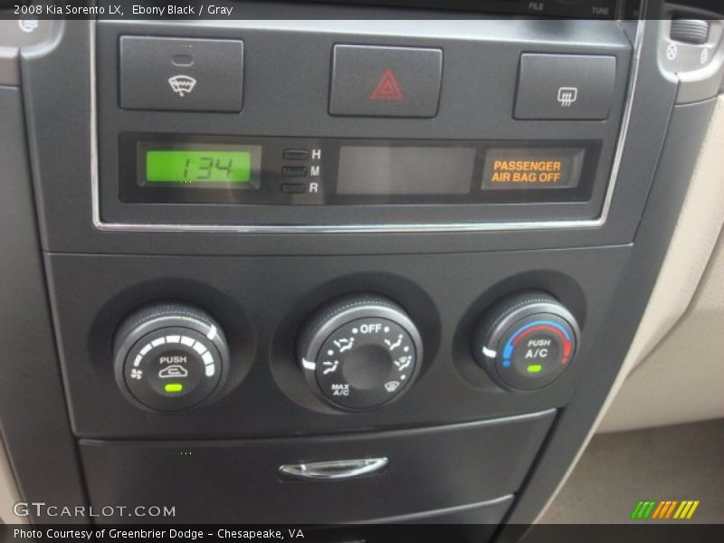 Ebony Black / Gray 2008 Kia Sorento LX