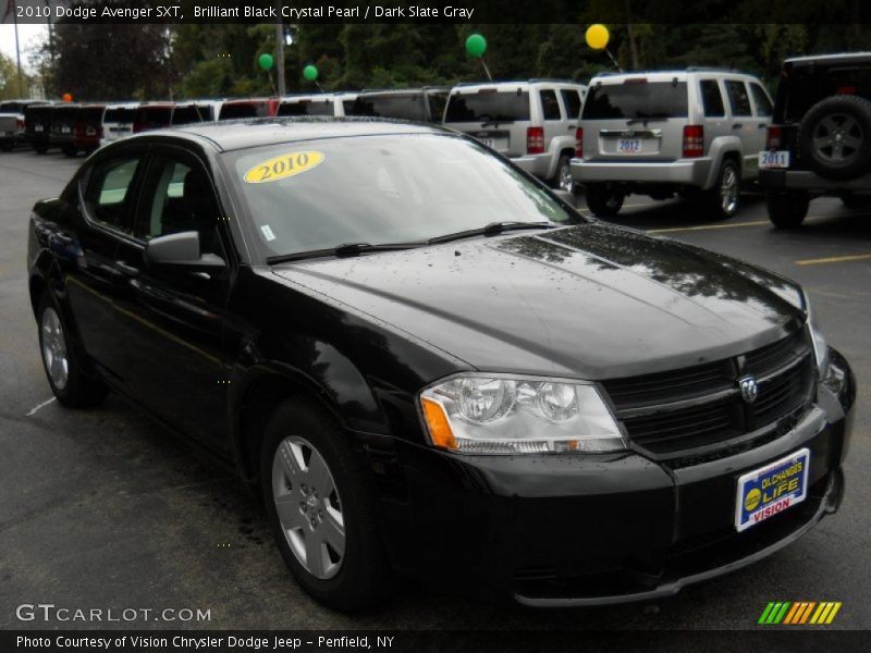 Brilliant Black Crystal Pearl / Dark Slate Gray 2010 Dodge Avenger SXT