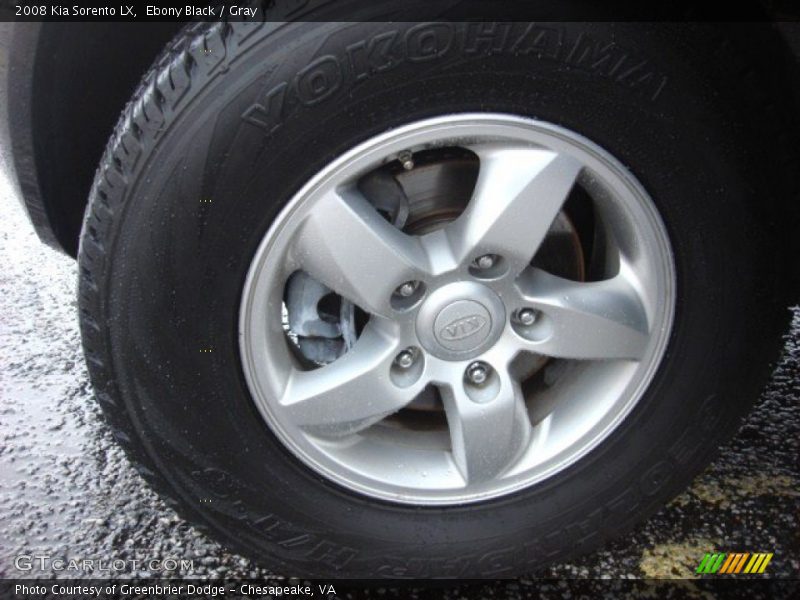 Ebony Black / Gray 2008 Kia Sorento LX