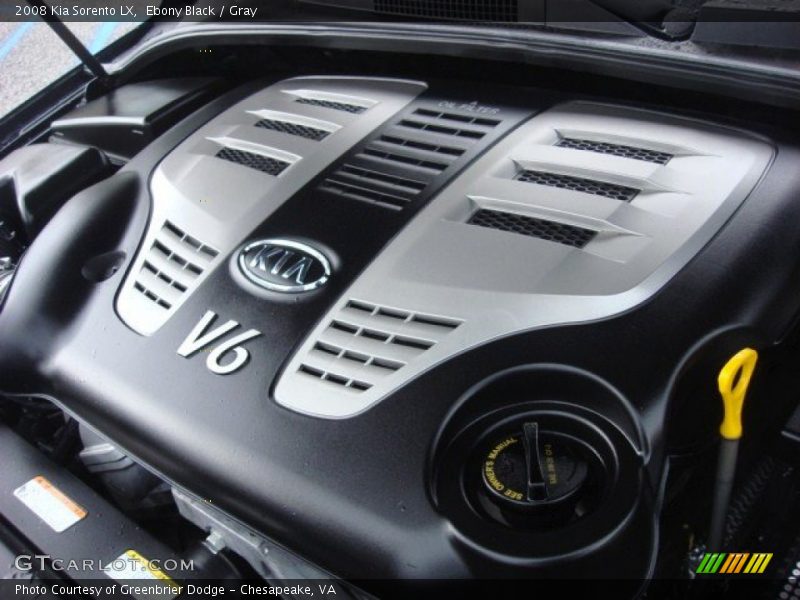 Ebony Black / Gray 2008 Kia Sorento LX