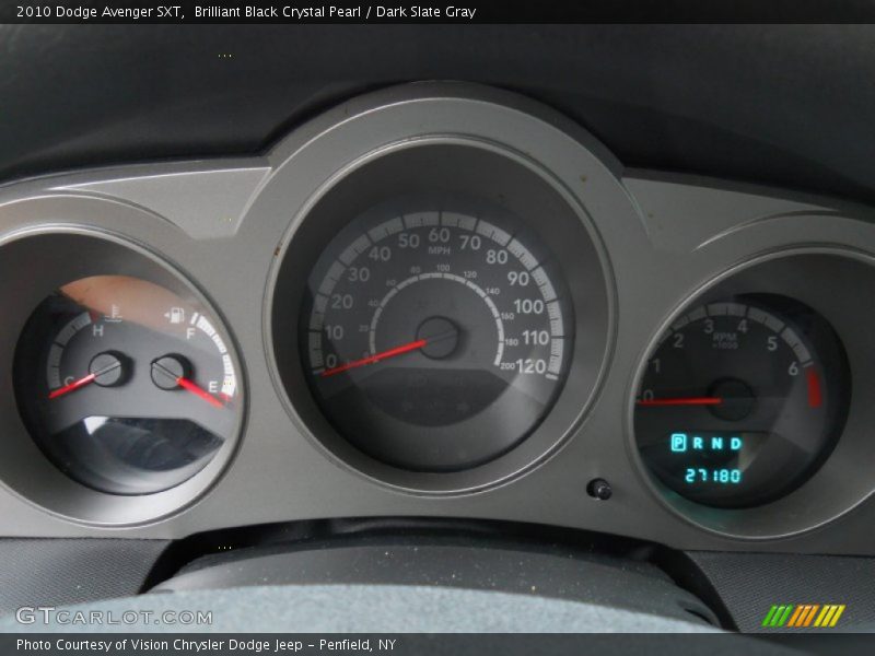 Brilliant Black Crystal Pearl / Dark Slate Gray 2010 Dodge Avenger SXT